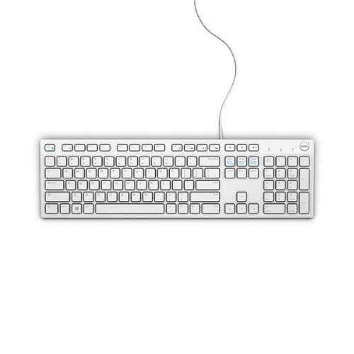 DELL Tastiera cablata - KB216 - Inglese (Stati Uniti internazionale) (QWERTY) - bianca, Full-size (100%), Cablato, USB, QWERTY, Bianco